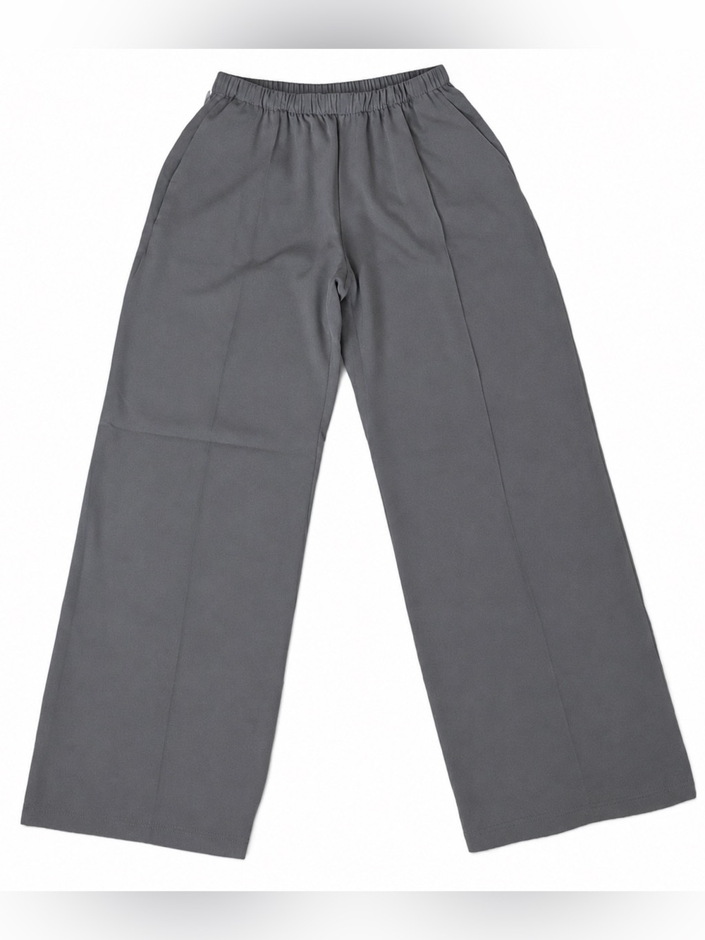 GAP Wide Leg Elastic Waist Pants in Charcoal Gray